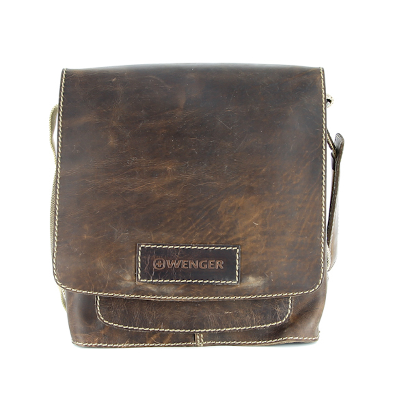 Мужская наплечная сумка Wenger Brown Arizona W23-05, коричневая